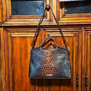 BRAHMIN SOLD OUT BLACK PEARL LARGE ELAINE HANDBAG - EUC!